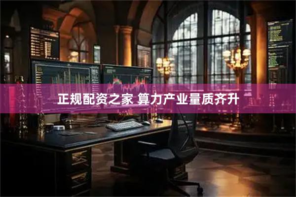 正规配资之家 算力产业量质齐升